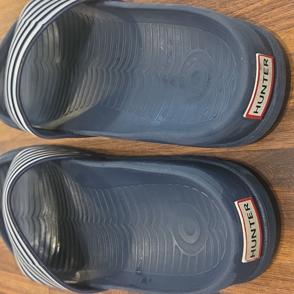 Hunter Navy Slide Sandals